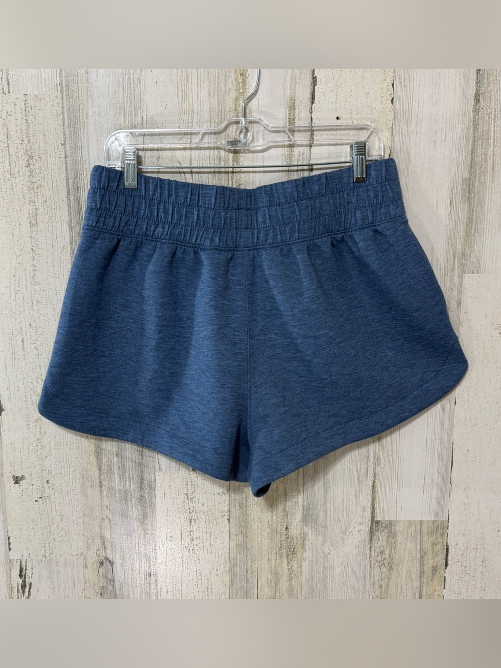 Yogalicious Sporty Scuba Zuri Short Navy Elastic-Waist Athletic Shorts